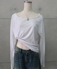 loose wide neck top
