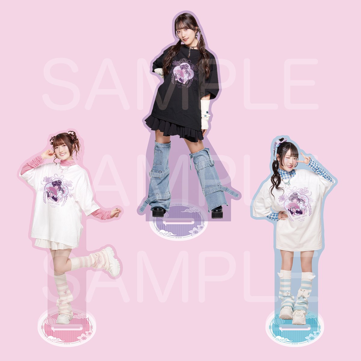 イソメン倶楽部 PINK様 Tシャツ アクリルスタンド 2周年記念 カラーアクリルスタンド-縁結びver.- | 結び結ばれ桃源郷ショップ