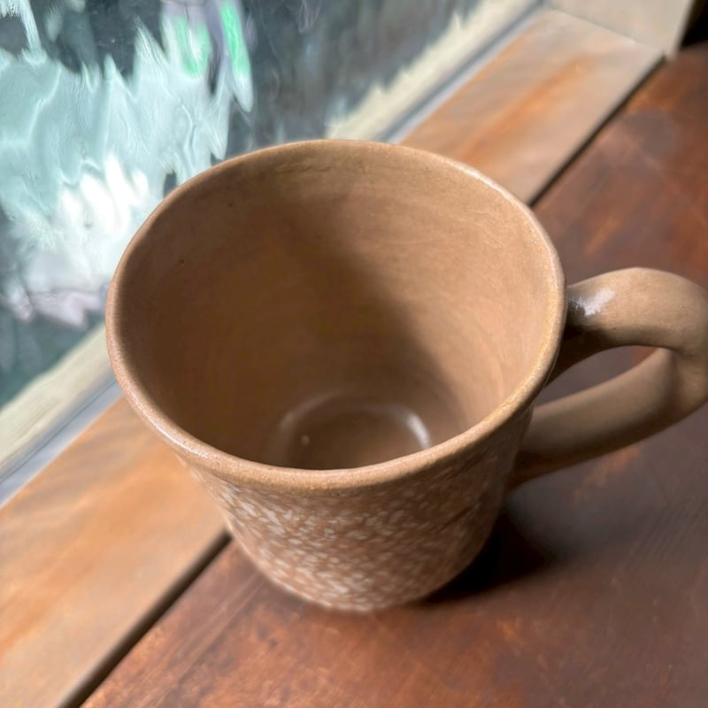 森田隆太郎 作｜手作り陶器マグカップ｜ブラウン釉・斑模様｜陶器お皿