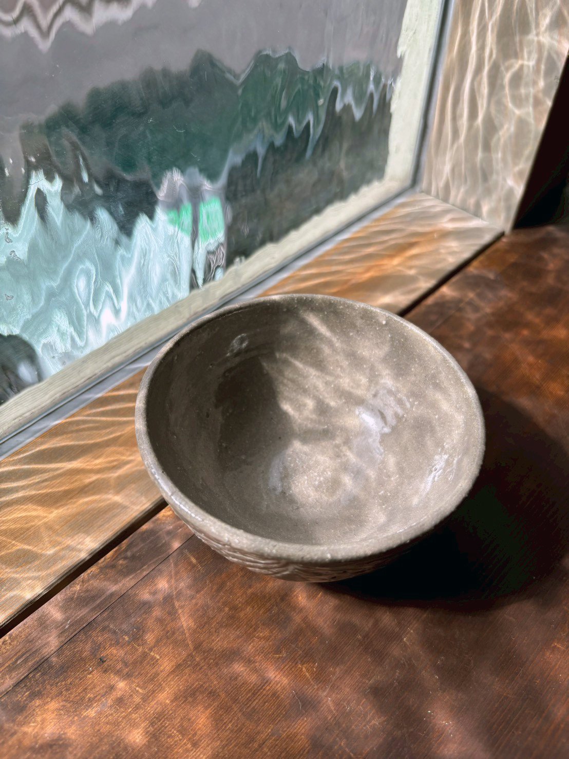 森田隆太郎 作｜手作り陶器茶碗｜灰釉しのぎ模様｜陶器お皿 | Studio