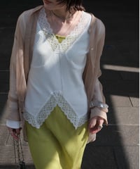 Lace Trimmed Eyelet Top