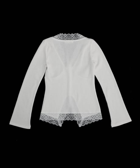 Lace Trimmed Eyelet Top