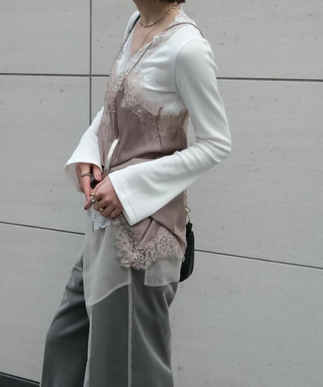Lace Trimmed Eyelet Top