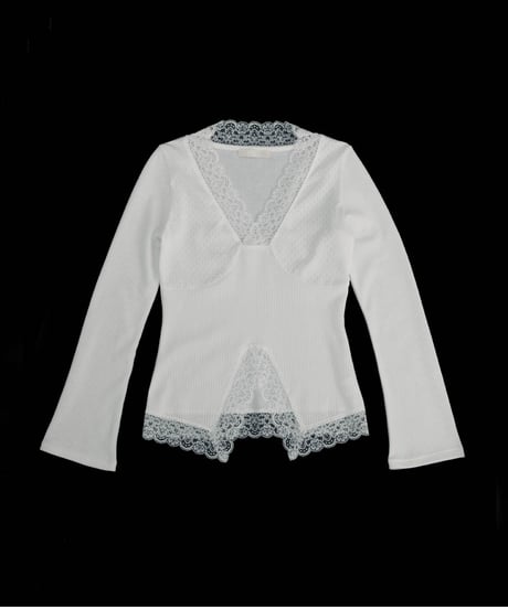 Lace Trimmed Eyelet Top