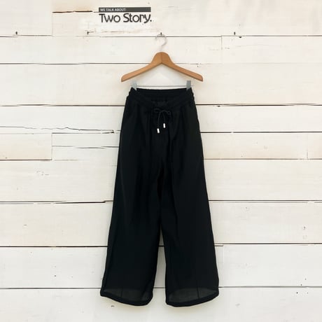 【33℃】 ニット切替シアワイドパンツ【bc604802】