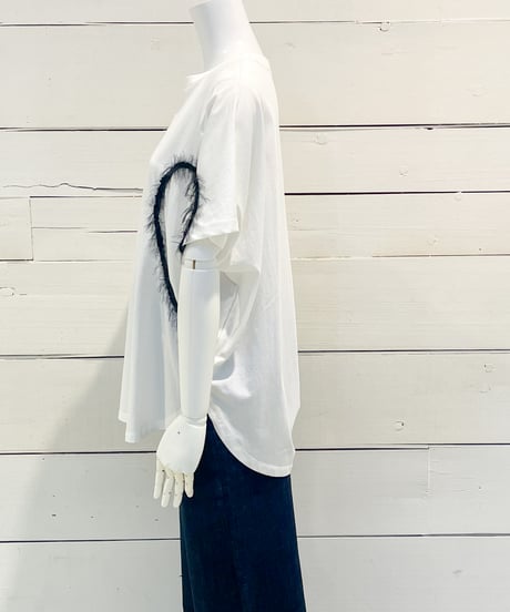 【Margaux Vintage】 HEART FRINGE T-SHIRT【MHP CT-002】
