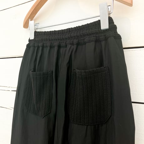 【33℃】 ニット切替シアワイドパンツ【bc604802】