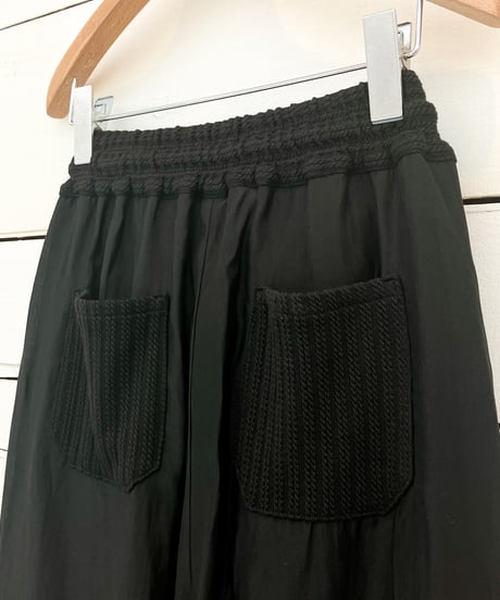 【33℃】 ニット切替シアワイドパンツ【bc604802】