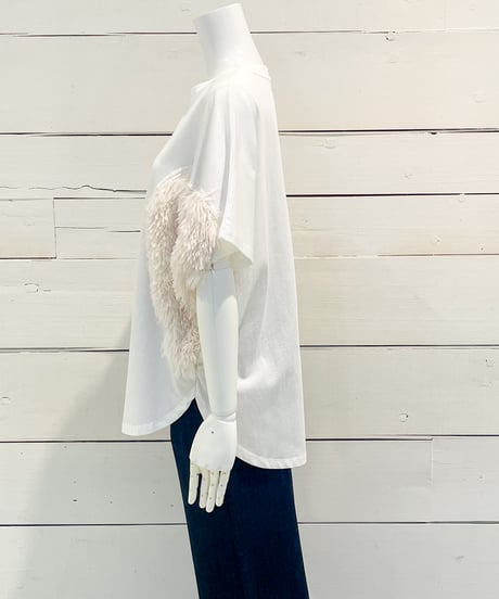 【Margaux Vintage】 HEART FRINGE T-SHIRT【MHP CT-004】