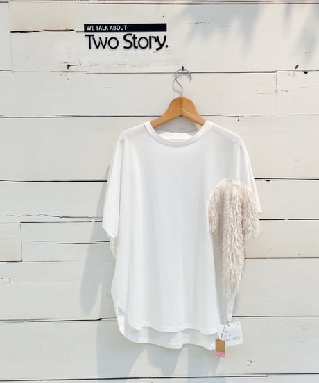 【Margaux Vintage】 HEART FRINGE T-SHIRT【MHP CT-004】