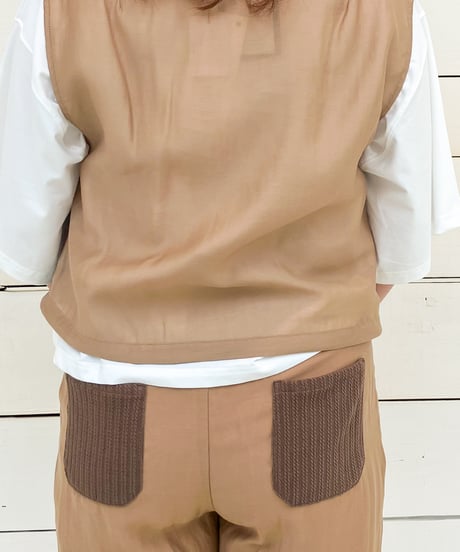 【33℃】 ニット切替シアzip VEST【bc604801】