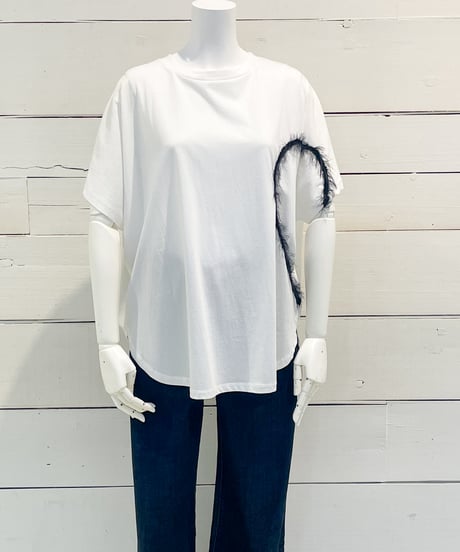 【Margaux Vintage】 HEART FRINGE T-SHIRT【MHP CT-002】