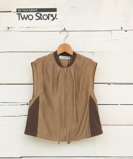 【33℃】 ニット切替シアzip VEST【bc604801】