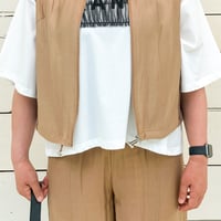 【33℃】 ニット切替シアzip VEST【bc604801】