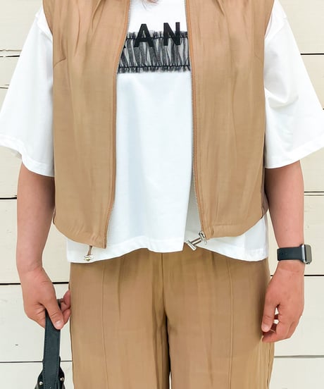【33℃】 ニット切替シアzip VEST【bc604801】