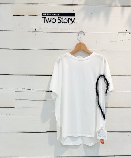 【Margaux Vintage】 HEART FRINGE T-SHIRT【MHP CT-002】