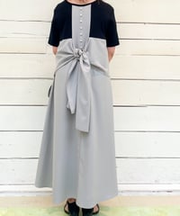 【GALENA】 バイカラーバックリボンワンピース【70060-7105】
