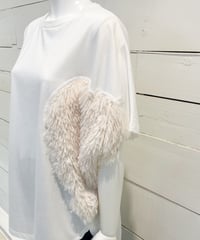 【Margaux Vintage】 HEART FRINGE T-SHIRT【MHP CT-004】