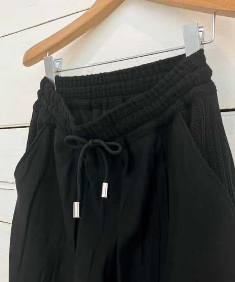 【33℃】 ニット切替シアワイドパンツ【bc604802】