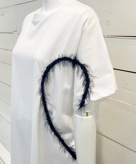 【Margaux Vintage】 HEART FRINGE T-SHIRT【MHP CT-002】