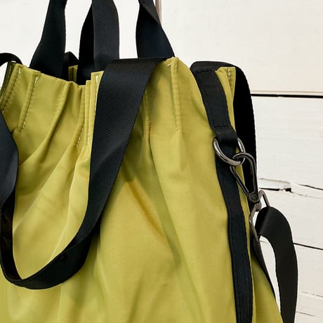 【CURI BISCUI】 TUCK PLEAT 2 HANDLE TOTE BAG