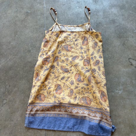 リネン　コットンY2K LizClaiborne  ２WAY キャミワンピ