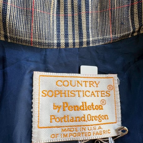 Y2K MADE IN USA Pendleton チェック柄　テーラードジャケット