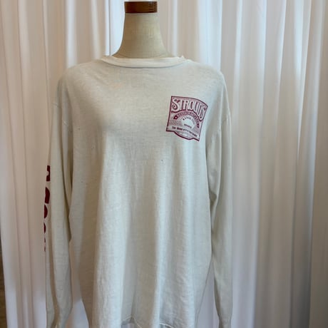 90s USA製 STROUD'S RESTAURANT &BAR 袖ロゴ入り ロンTEE
