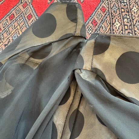 50s antique handmade 水玉 シースルー dress