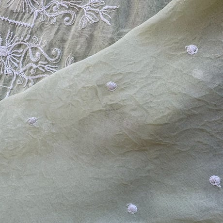 シースルー 刺繍 民族 ワンピース