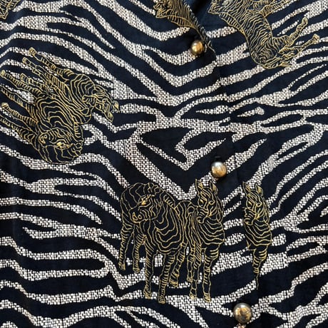 MADE IN U.S.A Aspeed ゼブラ総柄 ロングシャツ