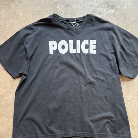 POLICE 両面プリント　ブラックTEE