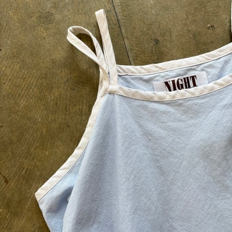 90s LINEN アシンメトリー 2トーン キャミワンピース