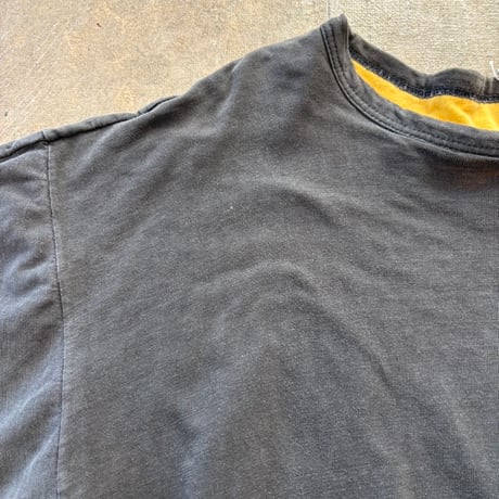 70s champion バータグ　リバーシブルTEE ブラック✖️イエロー