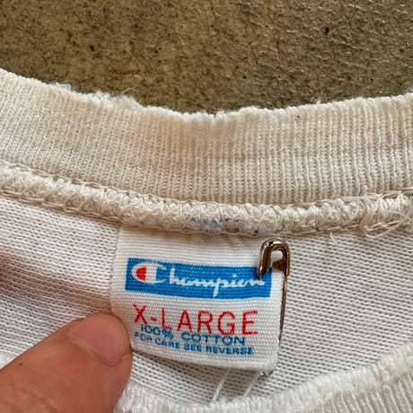 Champion 70s バータグ ボロボロ フットTEE