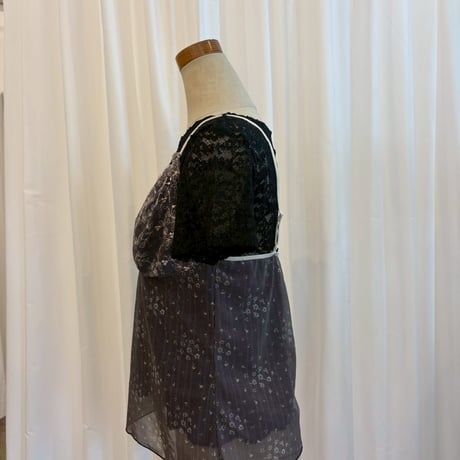 Y2K シースルー　ランジェリー　お花刺繍　キャミソール