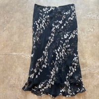 シルク 花柄スカート