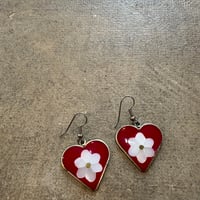 vintage メキシコ シルバー ハート お花 ピアス