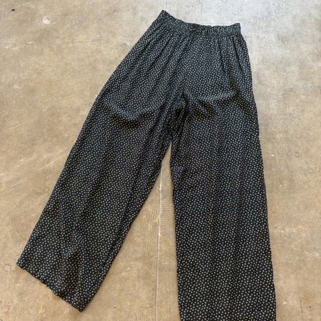 90s USA MADE 小花柄 レーヨン パンツ