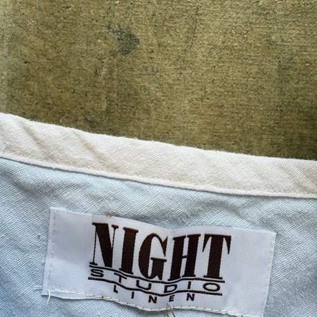 90s LINEN アシンメトリー 2トーン キャミワンピース
