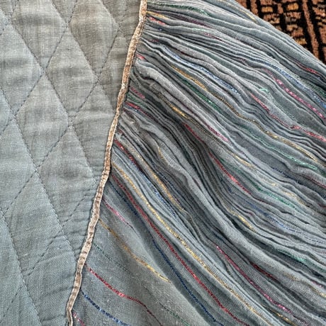 60s vintage KAISER インド綿 レインボーラメ入り ドレス