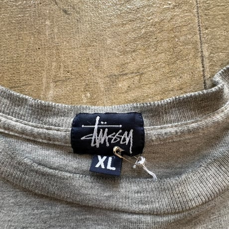 90s old stussy 紺タグ　無地ポケットロンTEE