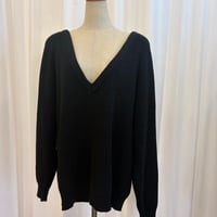 90s アクリル ざっくりVニット