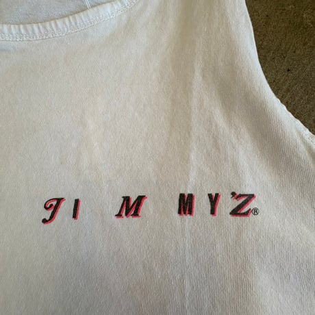 1990 jimmyz バックプリントタンクトップ