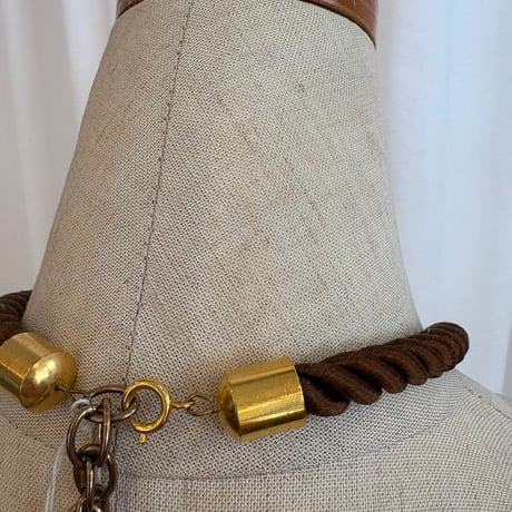 antique お花柄ボール ネックレス