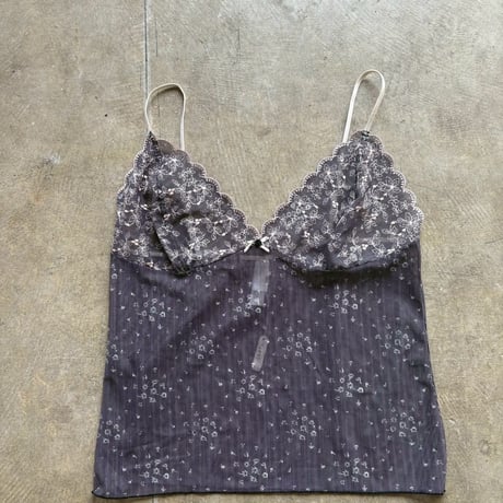 Y2K シースルー　ランジェリー　お花刺繍　キャミソール