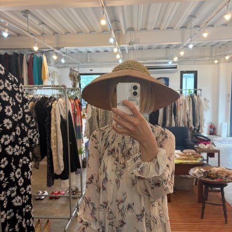 vintage ERIC JAVITS 鍵あみストローハット