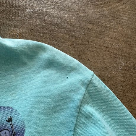 90s Hanes USA made スカル×バラ モチーフ ロンTEE
