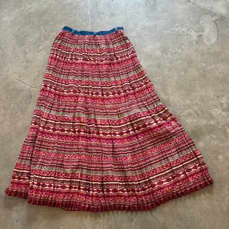 ST JOHN'S BAY made in INDIA ウエストデニム 切り替え 前開き スカート