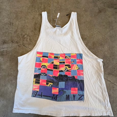 1990 jimmyz バックプリントタンクトップ